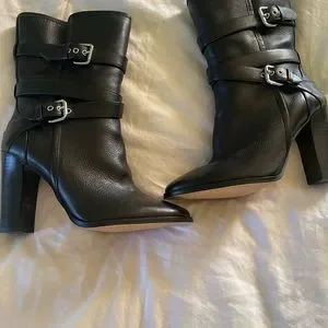 Coach Shoes Black Leather Coach Boots Bought From Macys